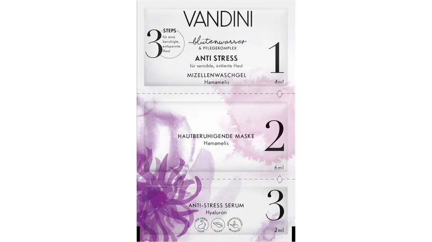VANDINI ANTI STRESS Maske 3-Kammern-Sachet 12 ml