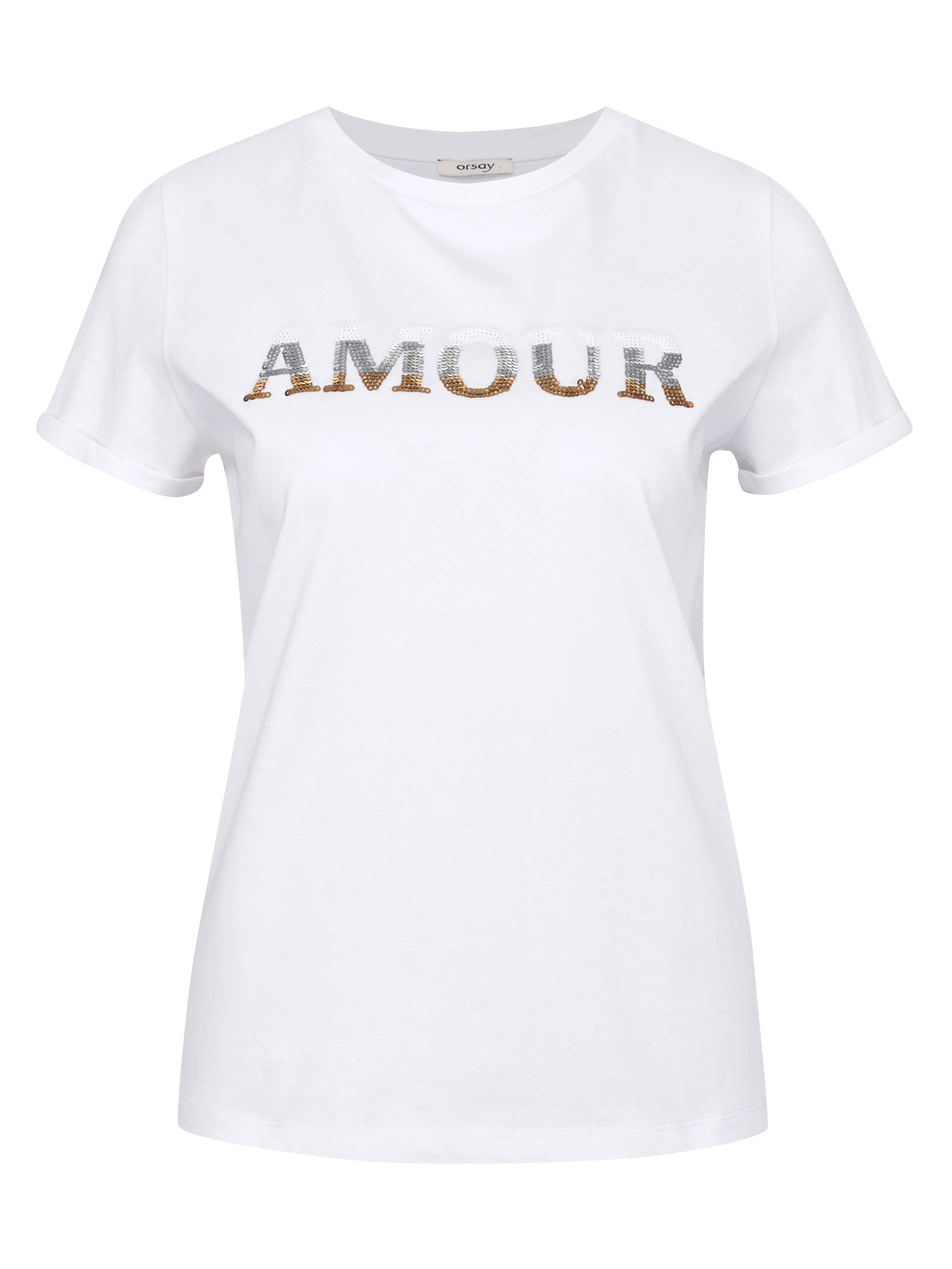 Weißes Kurzarm-T-Shirt für Frauen ORSAY