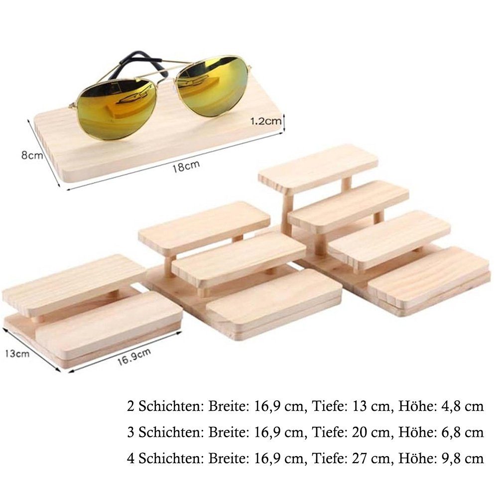 Tian Dee Brillenetui Brillenablage Optionen Holz Sonnenbrille Ständer Gläser Display