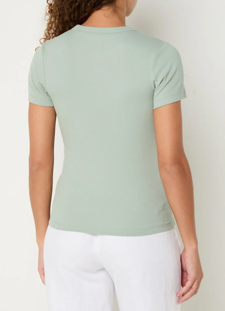 OPUS Samuna T-shirt with ribbed structure