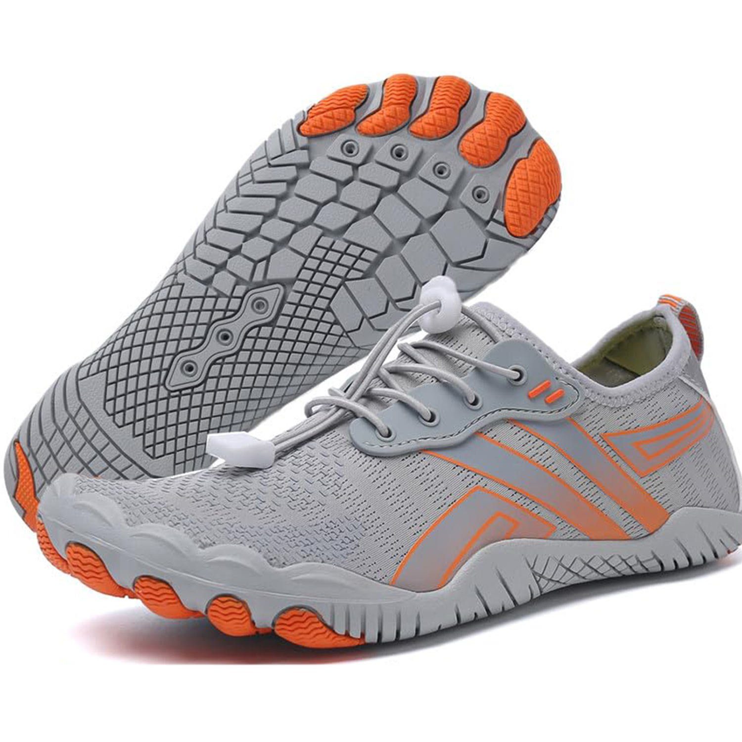Daisred Damen Herren Barfußschuhe, Bequem Fitnessschuhe mit Weich Sohle Barfußschuh