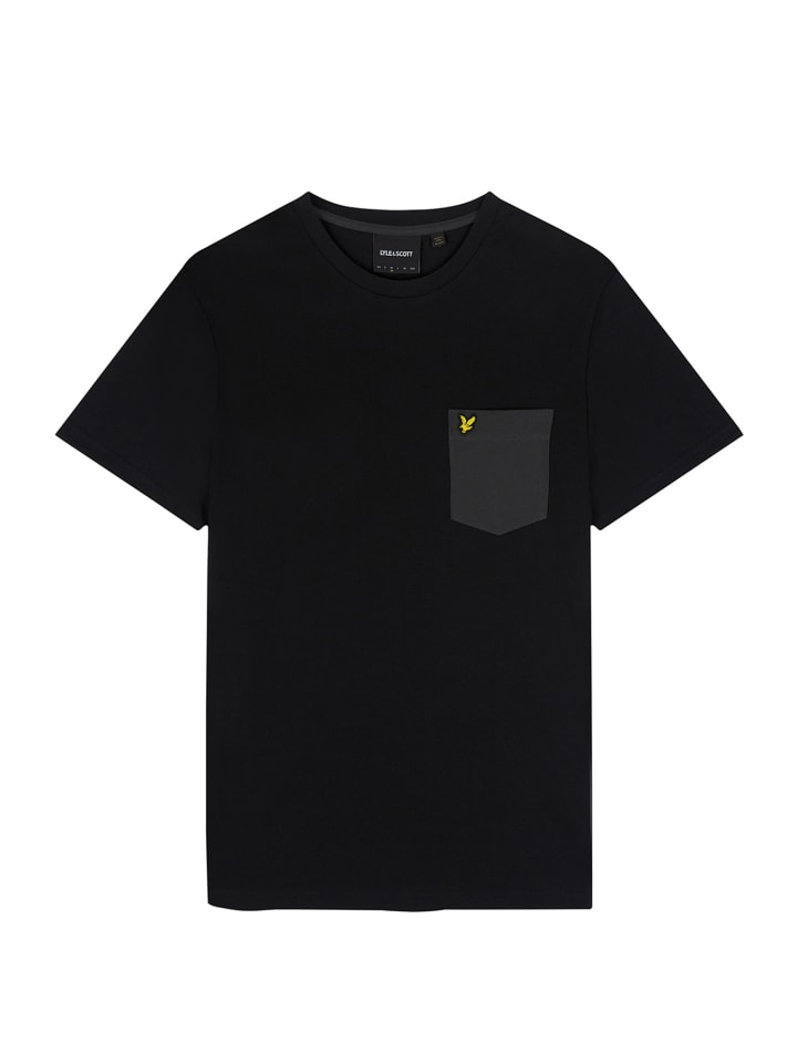 Lyle & Scott T-Shirt in Dunkelschwarz/Grafitgrau günstig kaufen