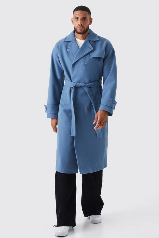 Tall zweireihiger Trenchcoat