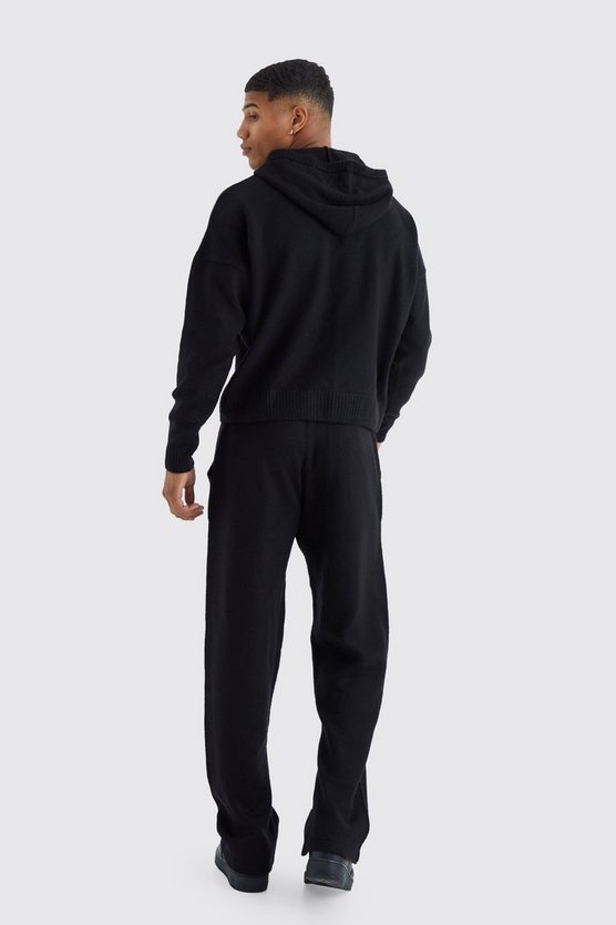 Kastiger Strick-Hoodie