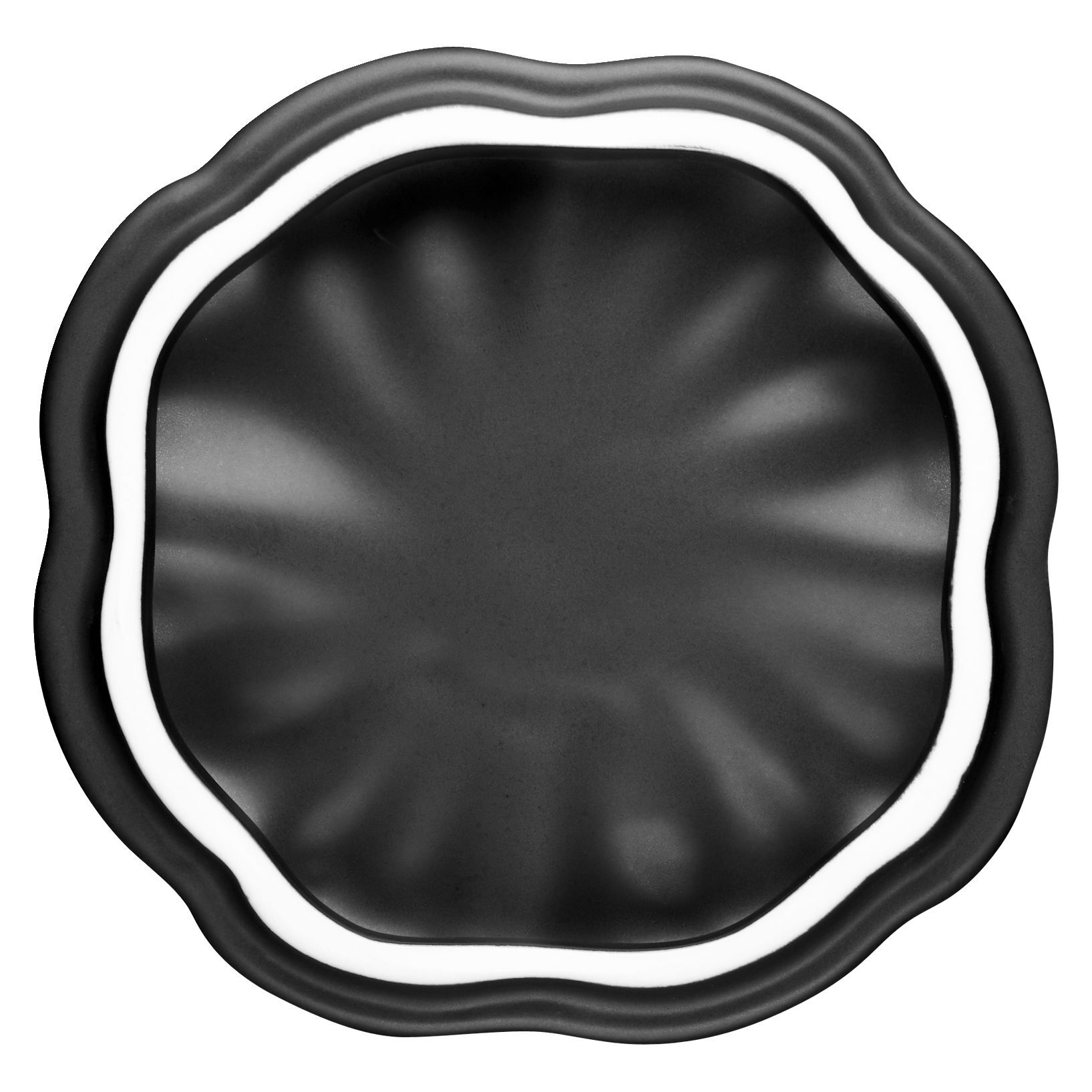 Cocotte 15 cm, Kürbis, Schwarz, Keramik