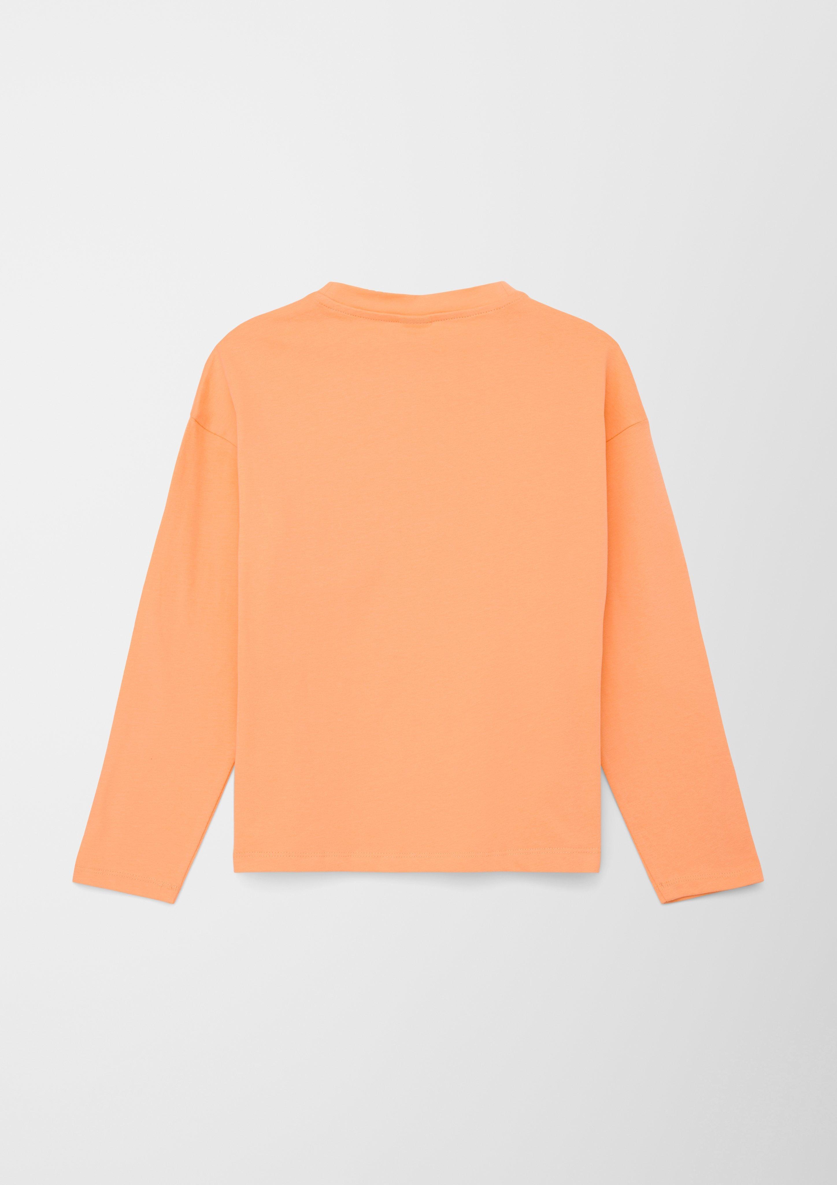 Longsleeve mit gummiertem Frontprint  2119771-2136