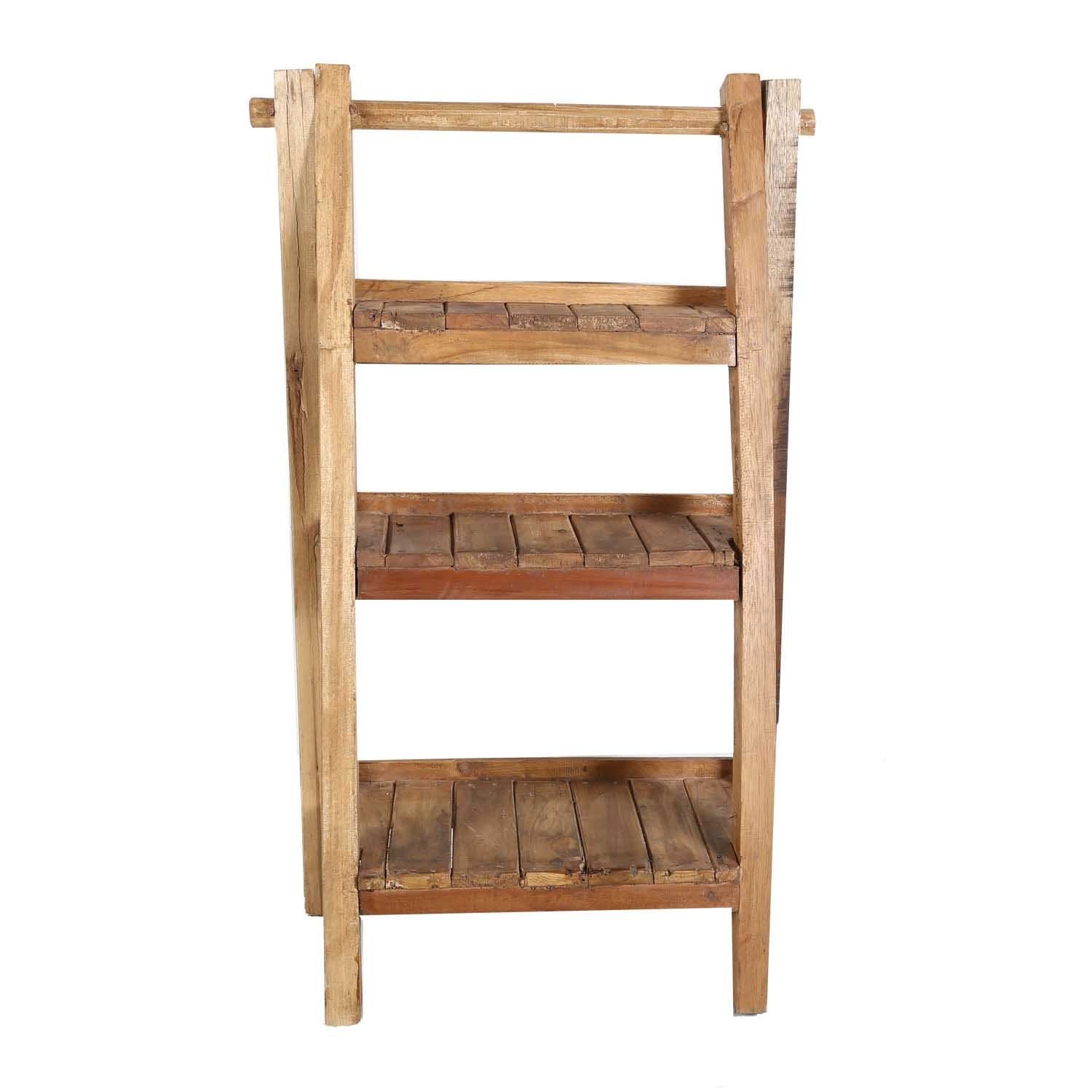 Casa Moro Pflanzentreppe Blumentreppe Pflanzenregal CAPRI 3 stufig Klappregal, aus recyceltem Teak Holz gefertigt
