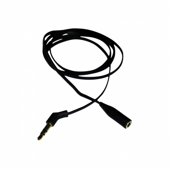 Anschlusskabel DX-Serie, schwarz 3-poliges flaches Anschlusskabel für DX-Serie mit 3,5 mm Klinkenstecker und -Buchse