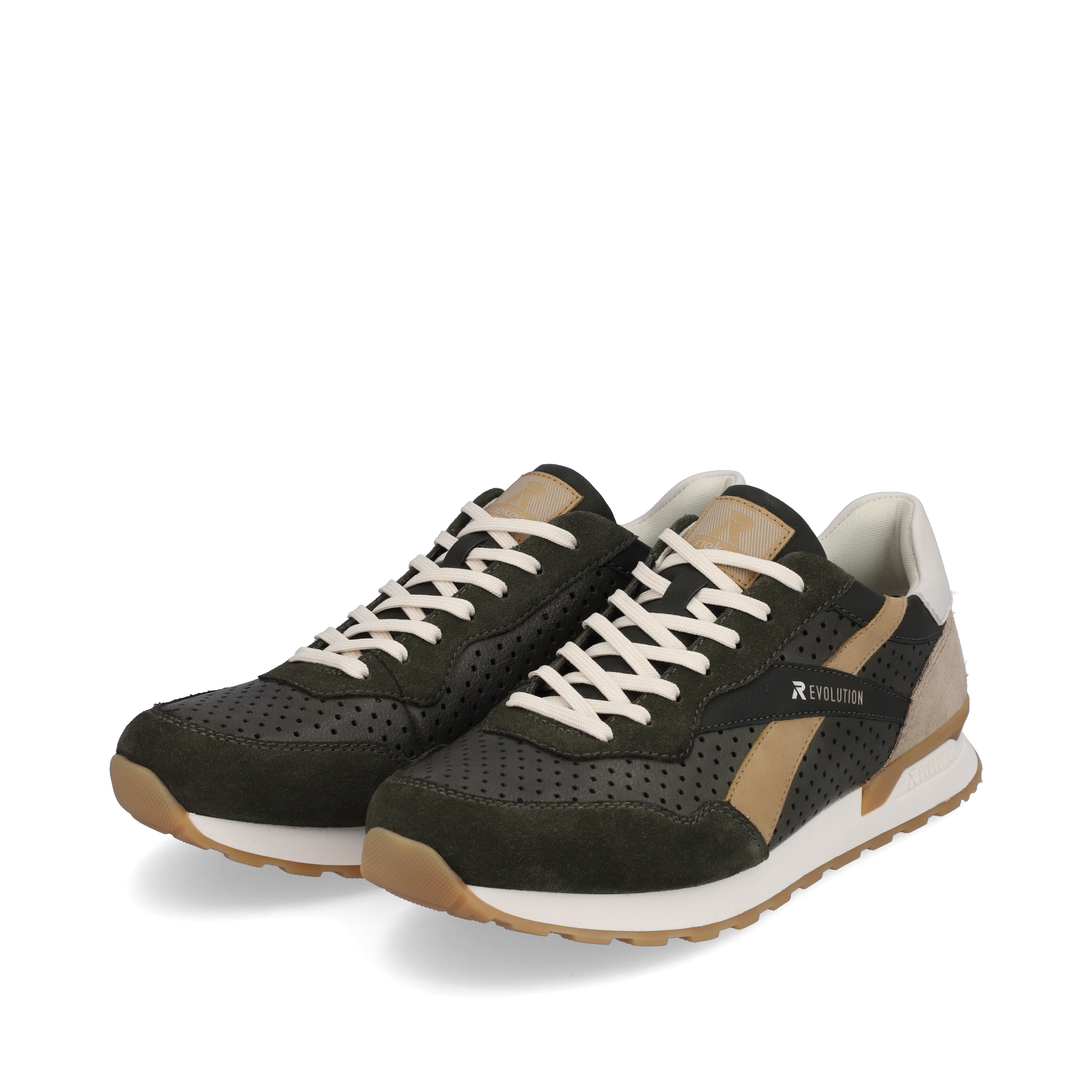 Rieker Herren Sneaker Low forest-green clay-beige