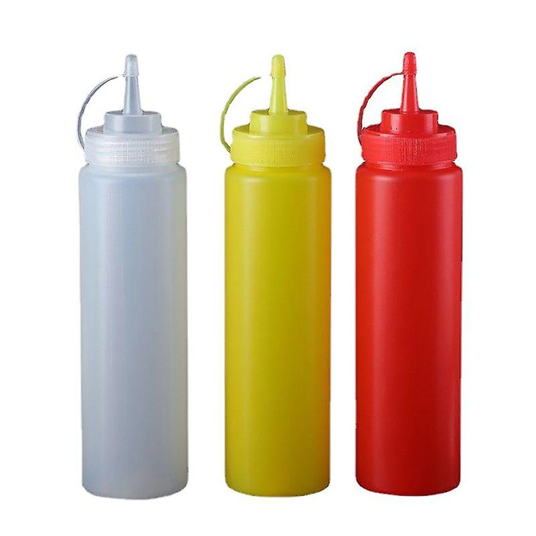 EBUY Gewürzbehälter 3er-Pack nachfüllbare Squeeze-Sauce-Shaker-Behälter aus Kunststoff, PE, (3-tlg)