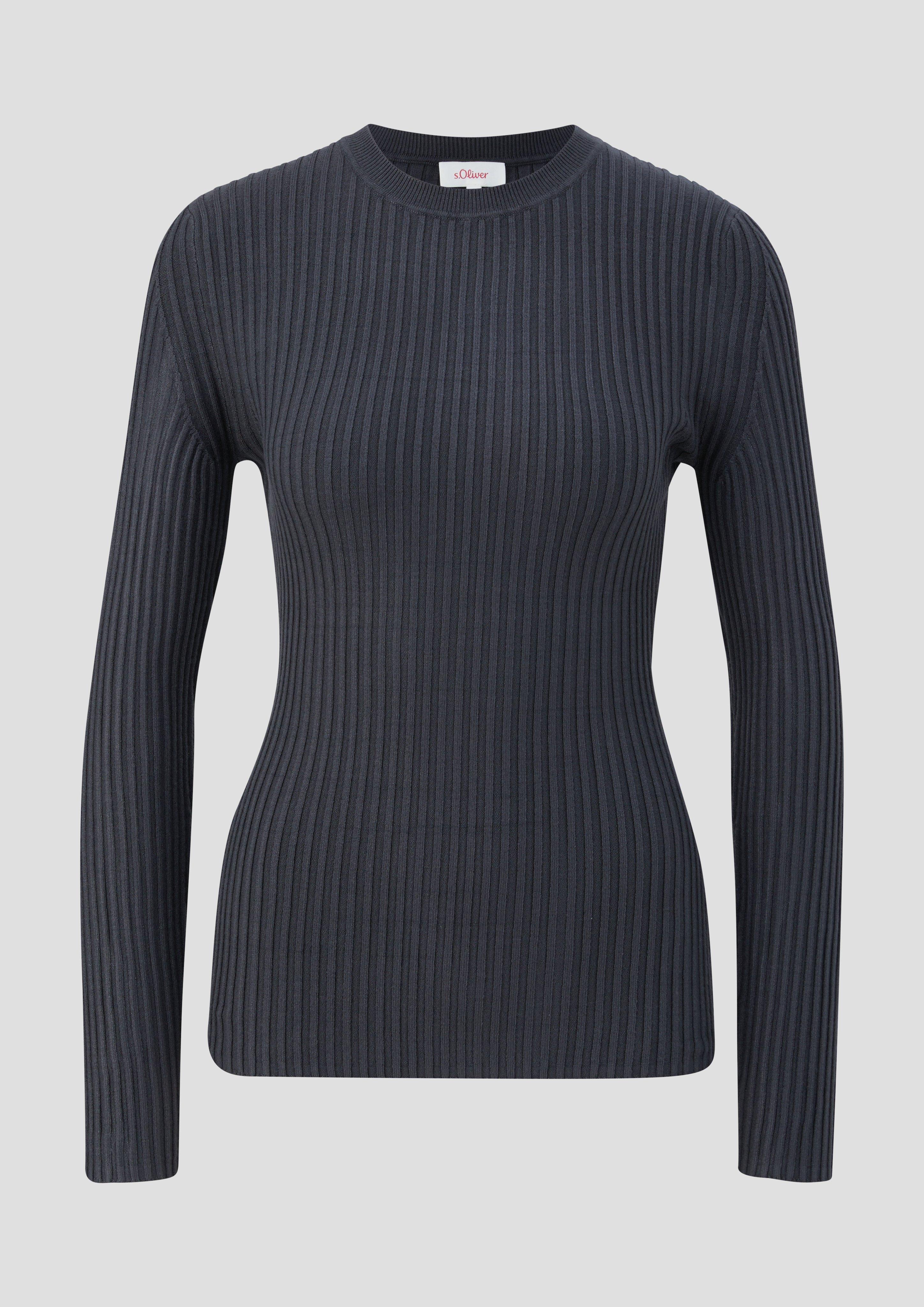 Rippstrickpullover aus Viskosemix  2145866-9855