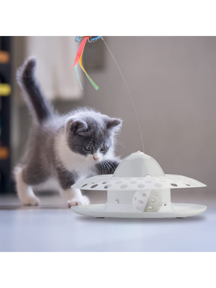 relaxdays Katzenspielzeug in Weiß - (H)33,5 x  Ø 22 cm günstig kaufen onesize