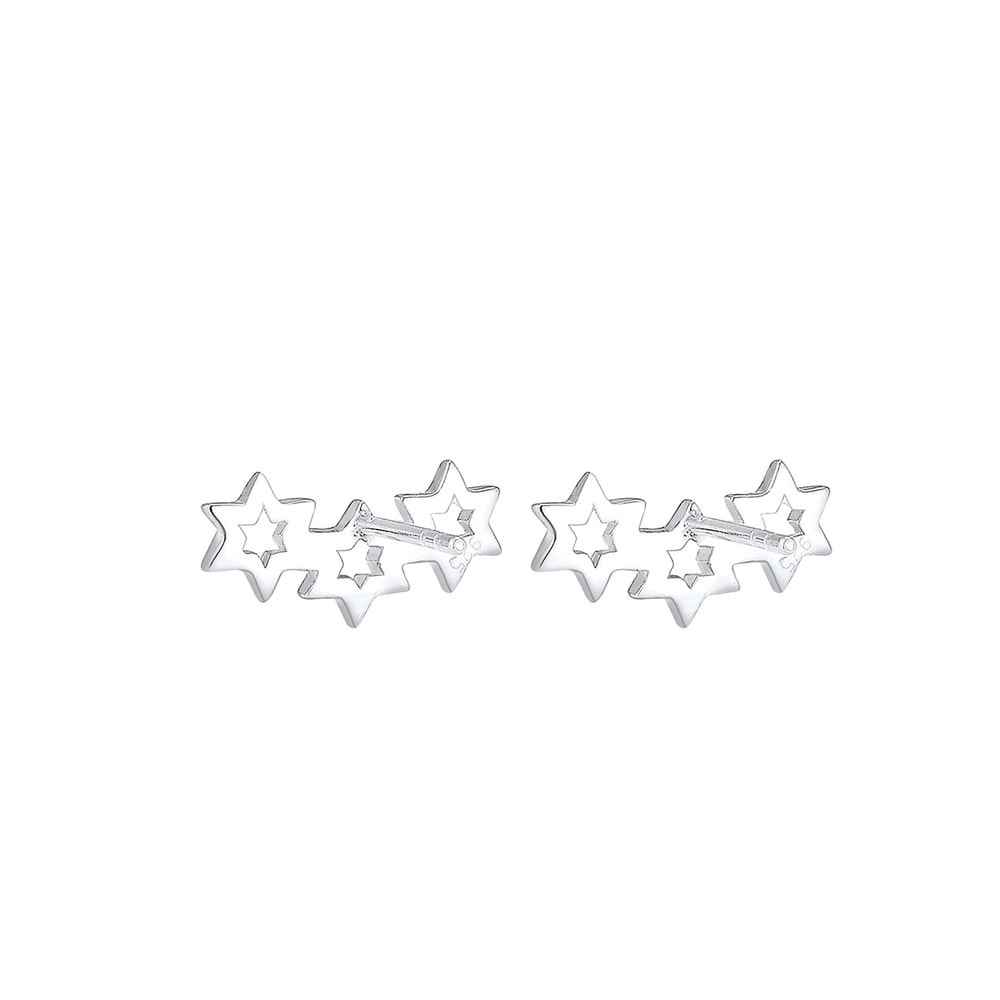 Elli Elli Boucles d'Oreilles Femme Motif Astro Ludique en Argent Sterling 925 Boucles d'oreilles