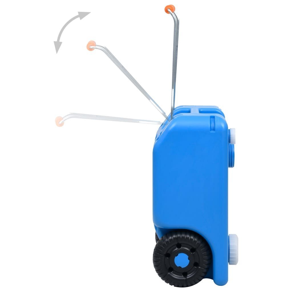 vidaXL Campingtoilette Abwasser Grauwasser Tank Camping Wassertank mit Rollen 25 L Blau Rollb