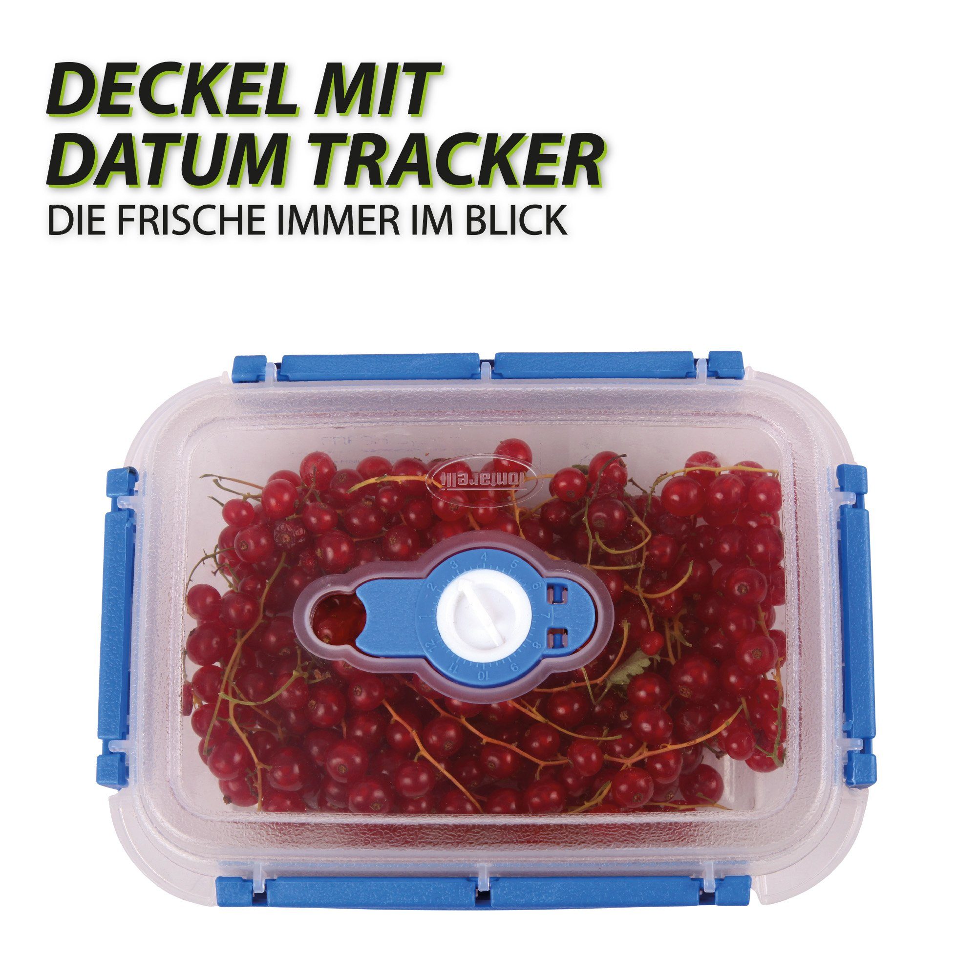 Tontarelli Frischhaltedose Lunchbox 1,5 L, Kunststoff, (1-tlg), Vorratsdose für Lebensmittel - Aufbewahrungsbox luftdicht - Meal Prep