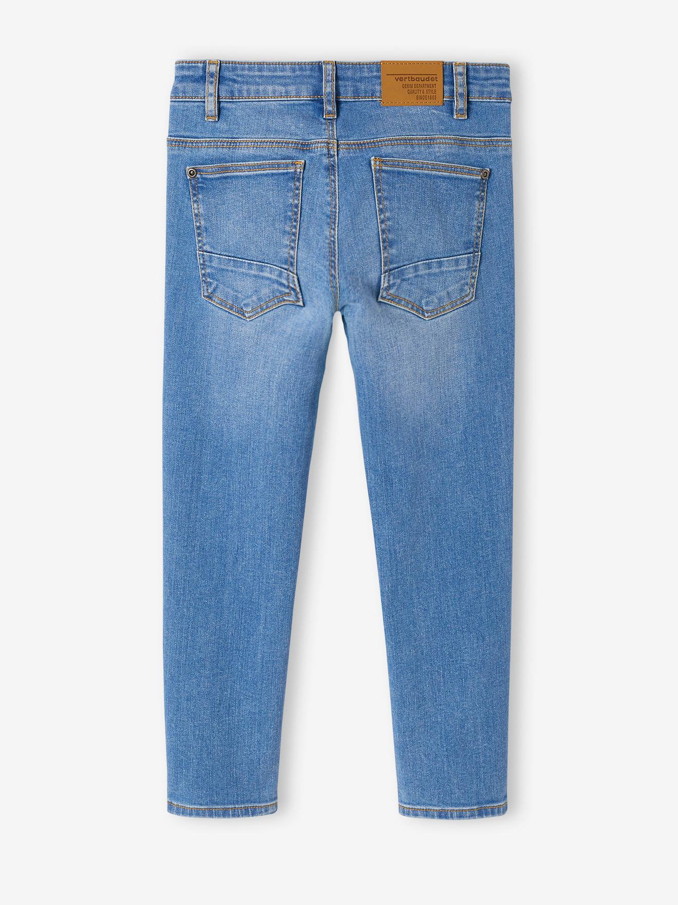Vertbaudet Jungen Slim-Fit-Jeans WATERLESS, Hüftweite COMFORT Oeko-Tex - dark blue