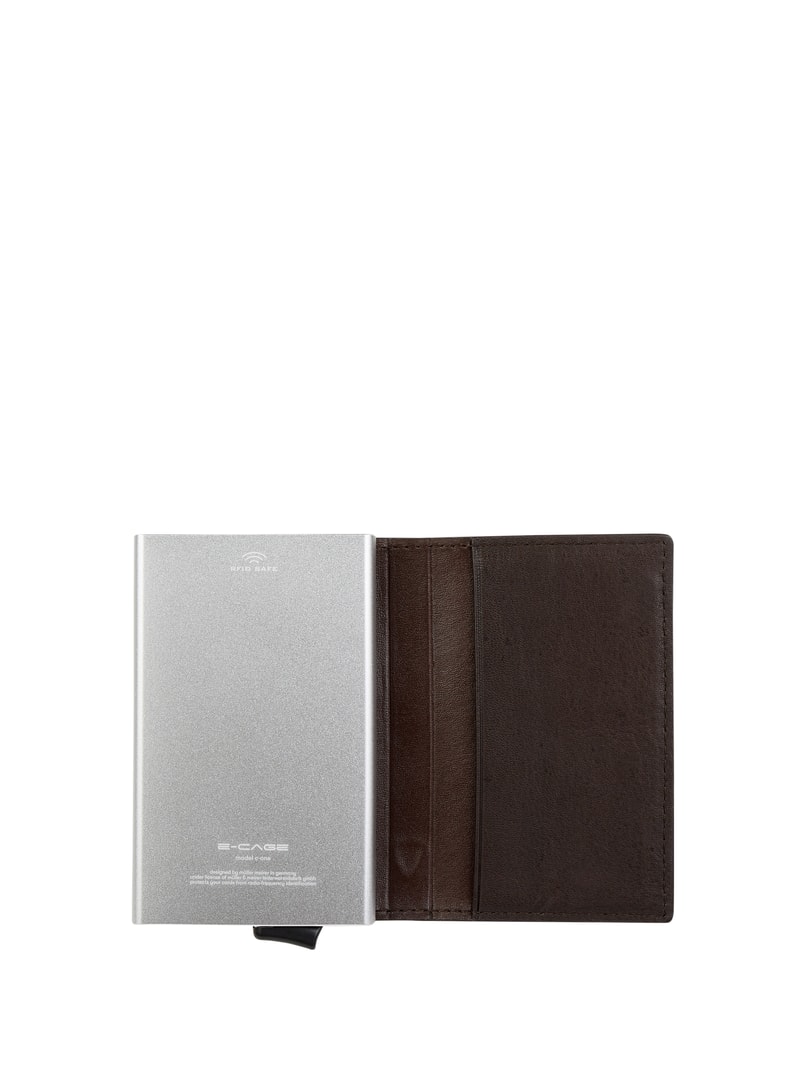 Kartenetui aus Leder Modell 'Norton C-One' in dunkelbraun