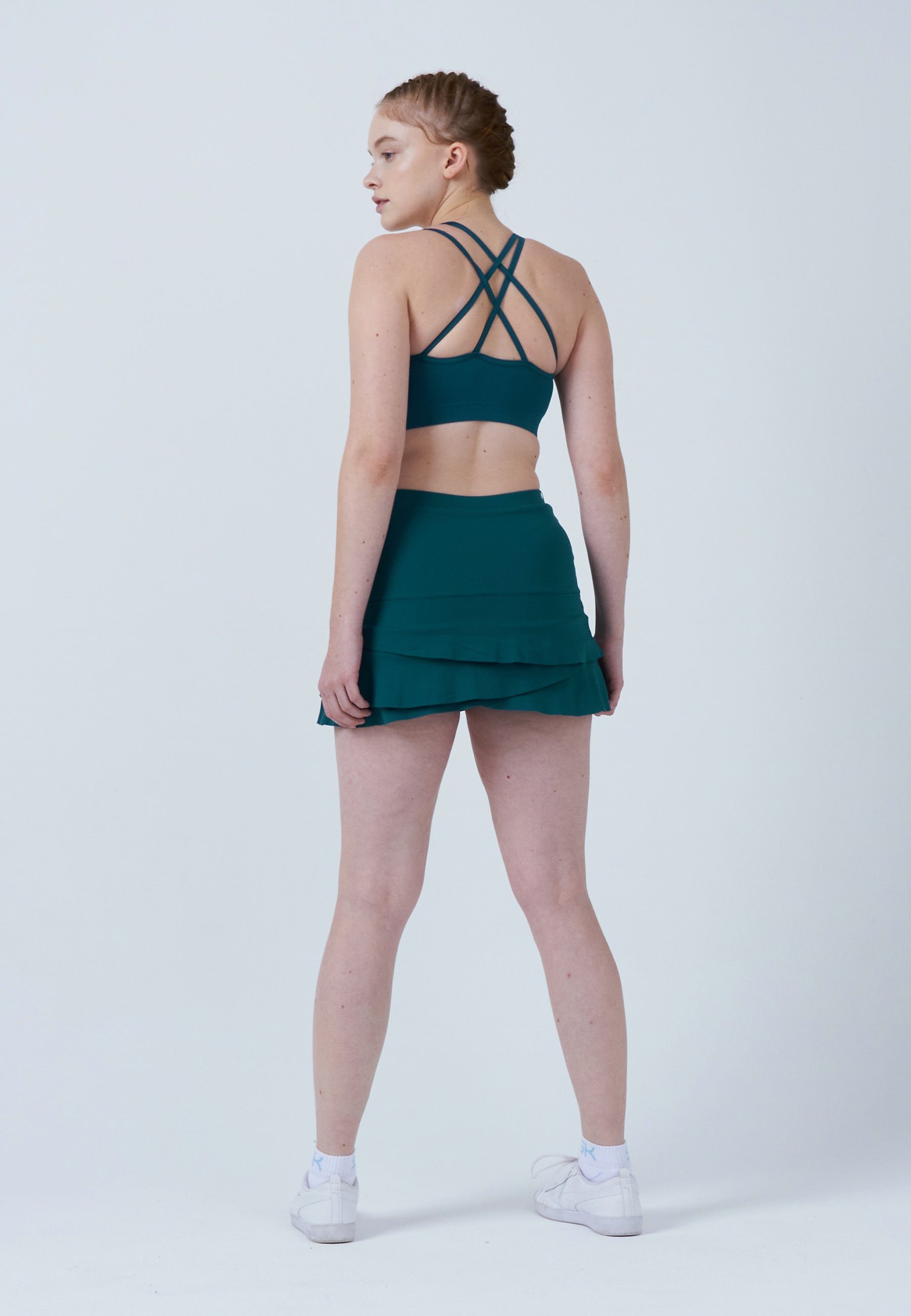 SPORTKIND Tennisrock Tulip Tennis Rock Skort Mädchen & Damen petrol grün