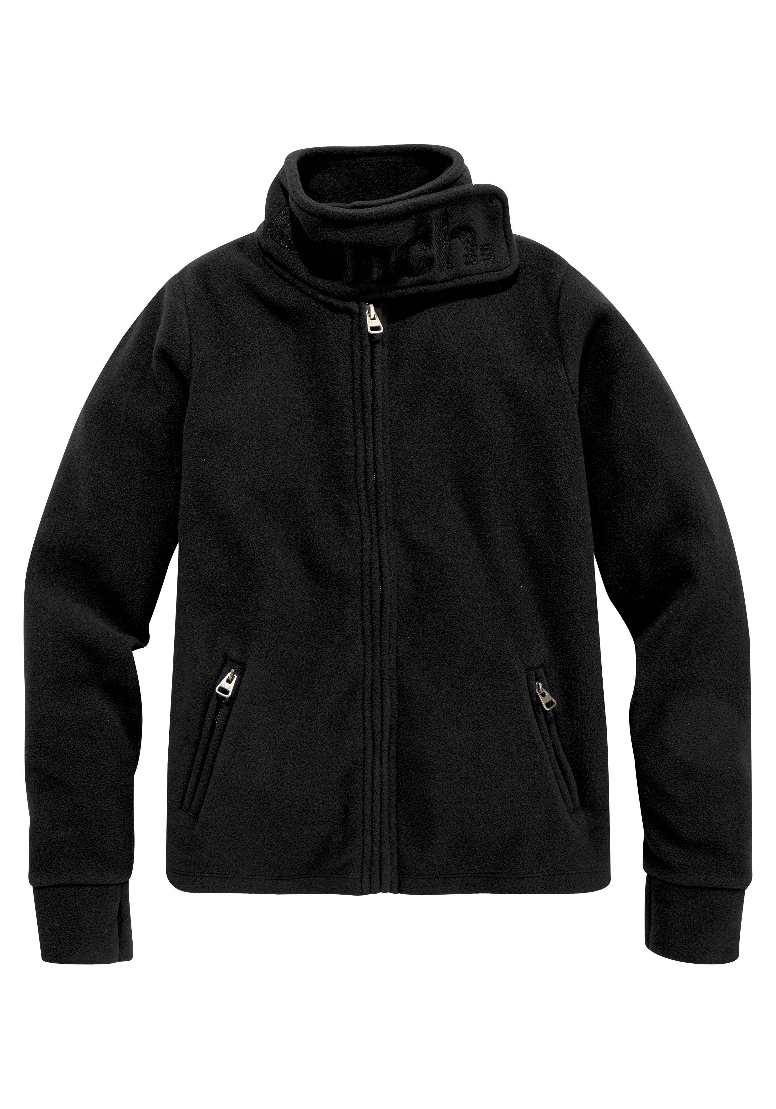Bench. Fleecejacke mit hohem Klettkragen
