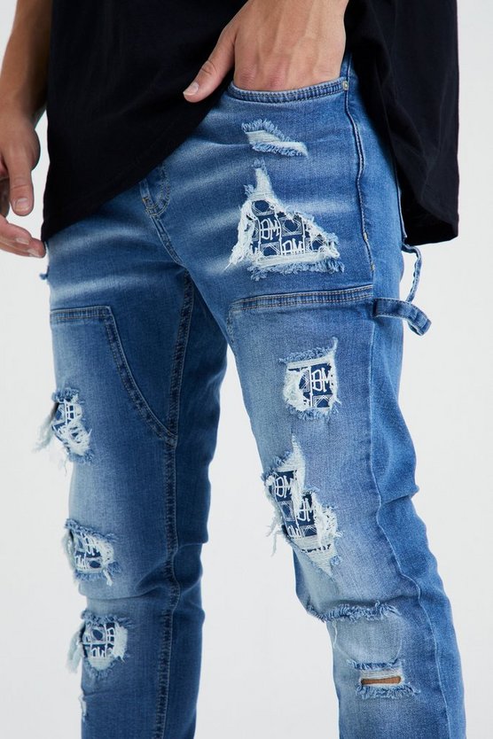 Skinny Stretch Rip & Repair Jeans