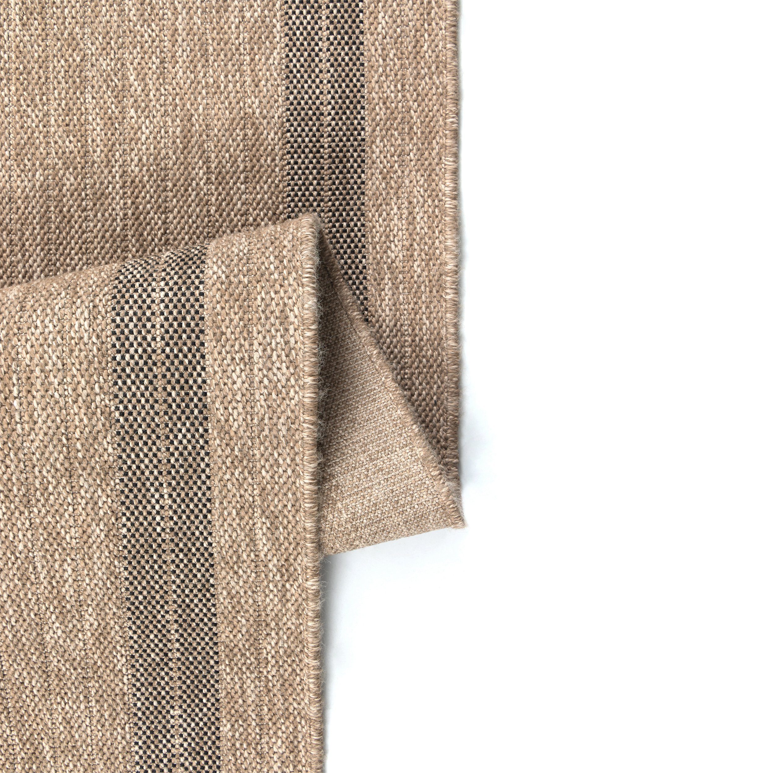 Teppich Outdoor & Indoor Teppich wetterfest Sisal-Jute-Optik, TaCa Home, rechteckig, Höhe: 10 mm, Terrasse Balkon Garten Wohnzimmer Bad Küche, Bordüre A - 80x150cm