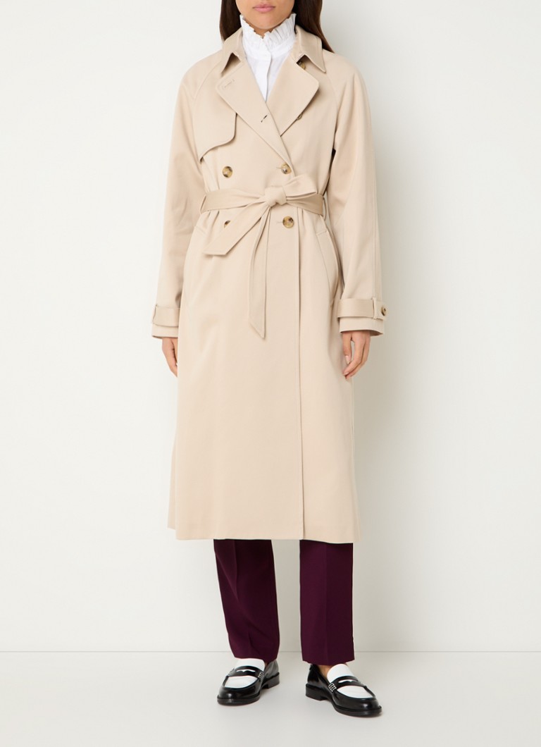 Claudie Pierlot Gwendy double-breasted trench coat with tie belt