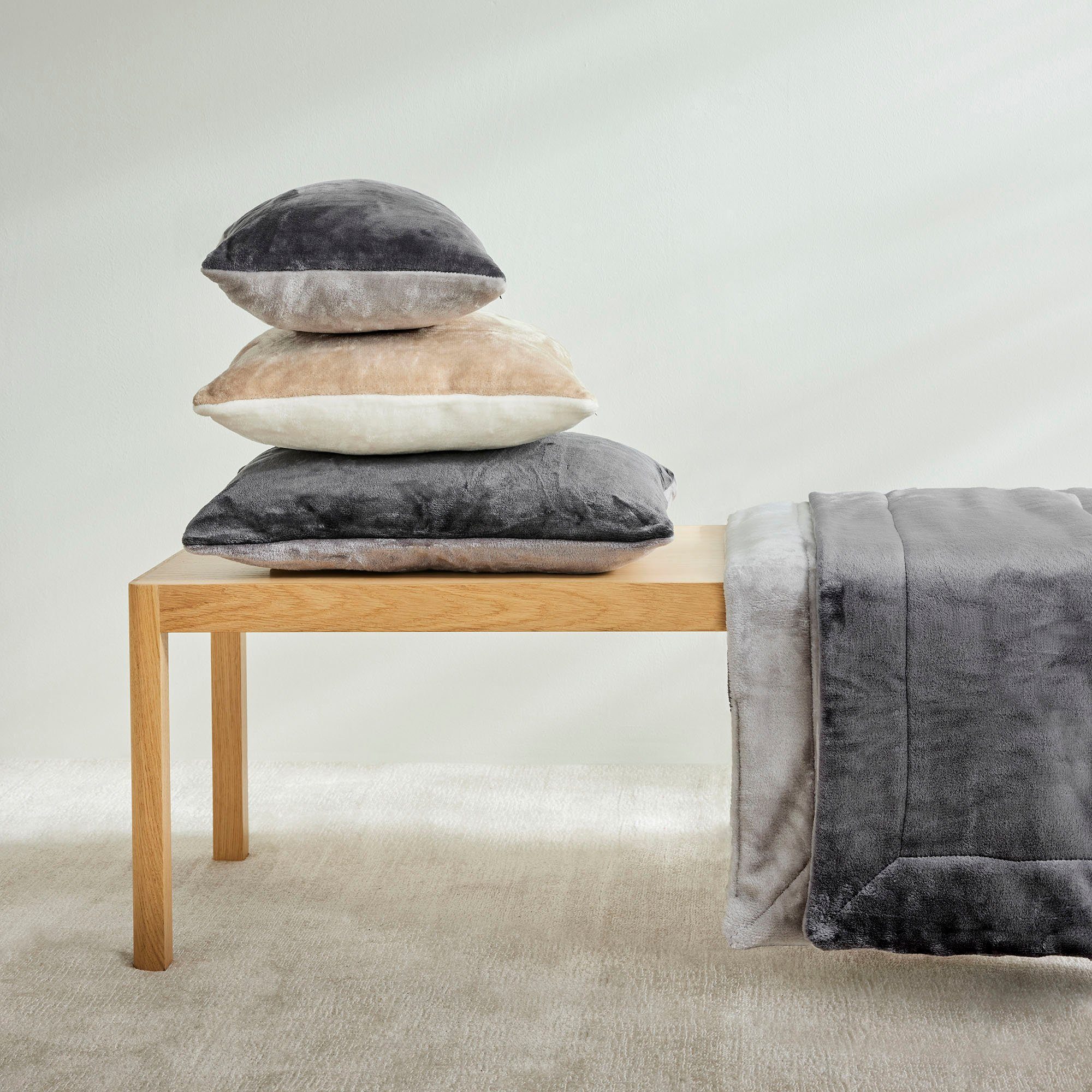 IBENA Dekokissen double soft Kissen s.Oliver, Mit samtig weicher Oberfläche