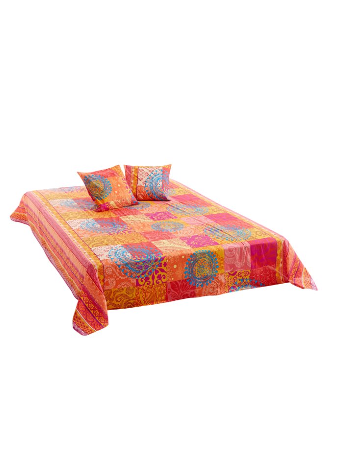 Tagesdecke mit Patchwork Druck