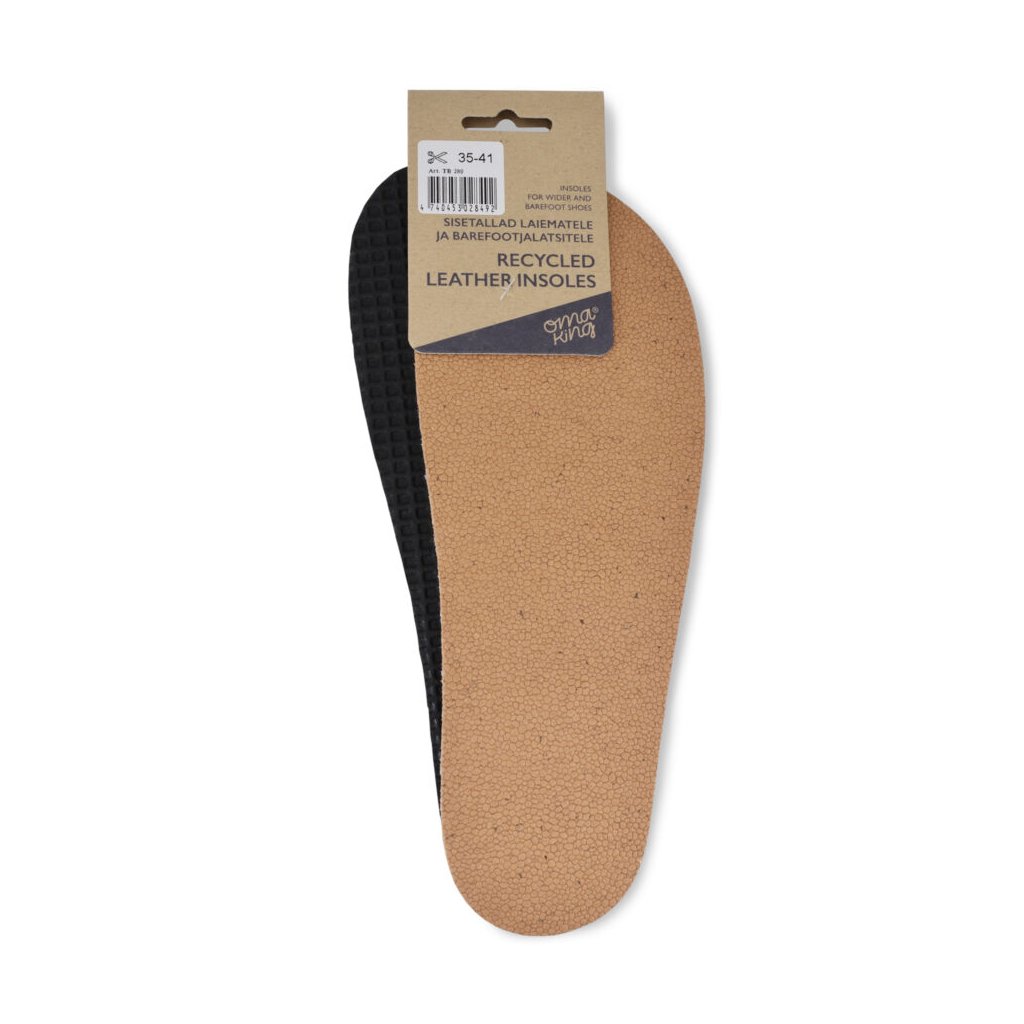 OmaKing Barefoot Recyceltes Leder Einlegesohlen