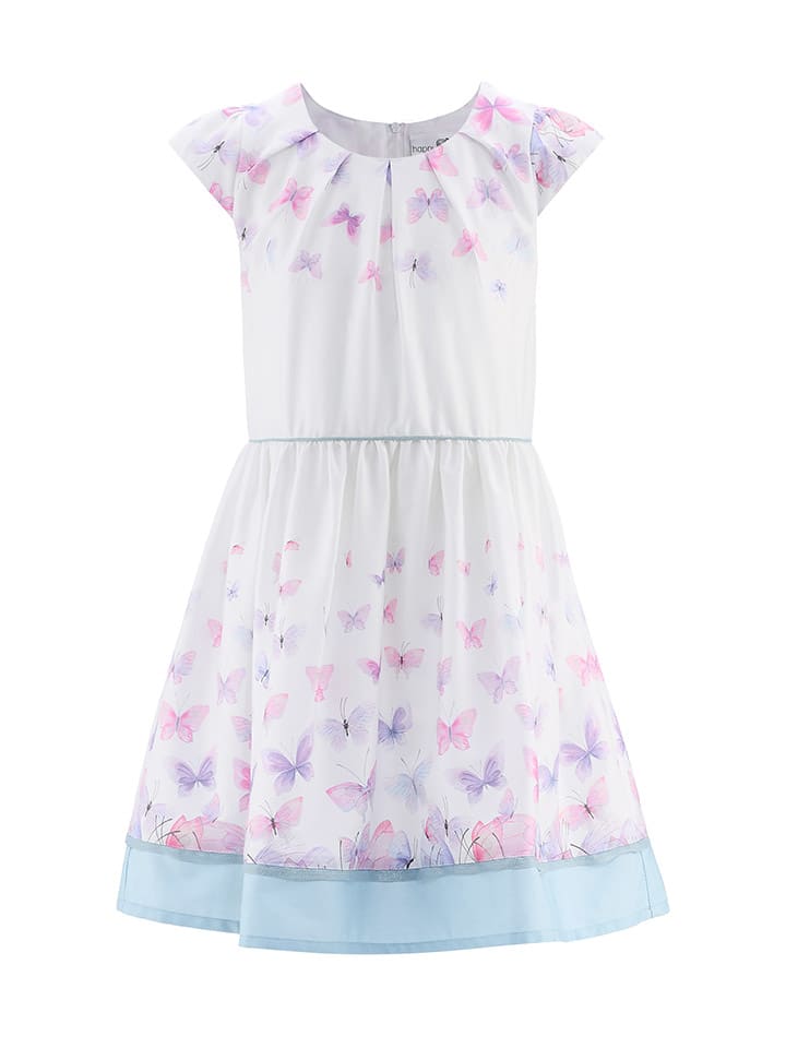 happy girls by Eisend Kleid in Weiß/ Hellblau/ Rosa günstig kaufen