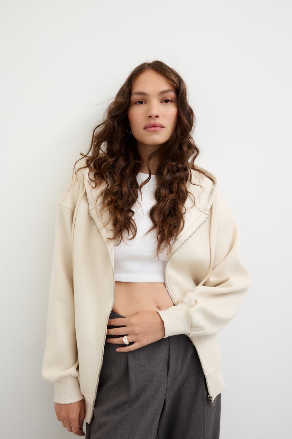 Oversized zip hoodie