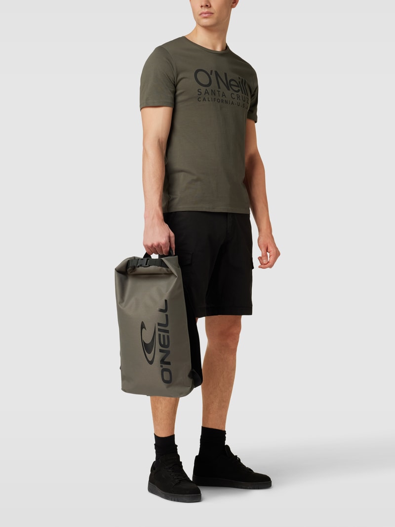 Rucksack mit Label-Patch in olivgrün