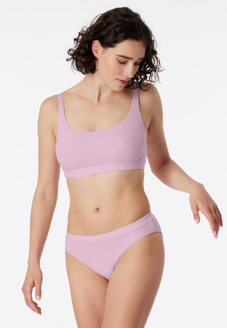 Bustier Doppelripp Organic Cotton powder pink - Pure Rib
