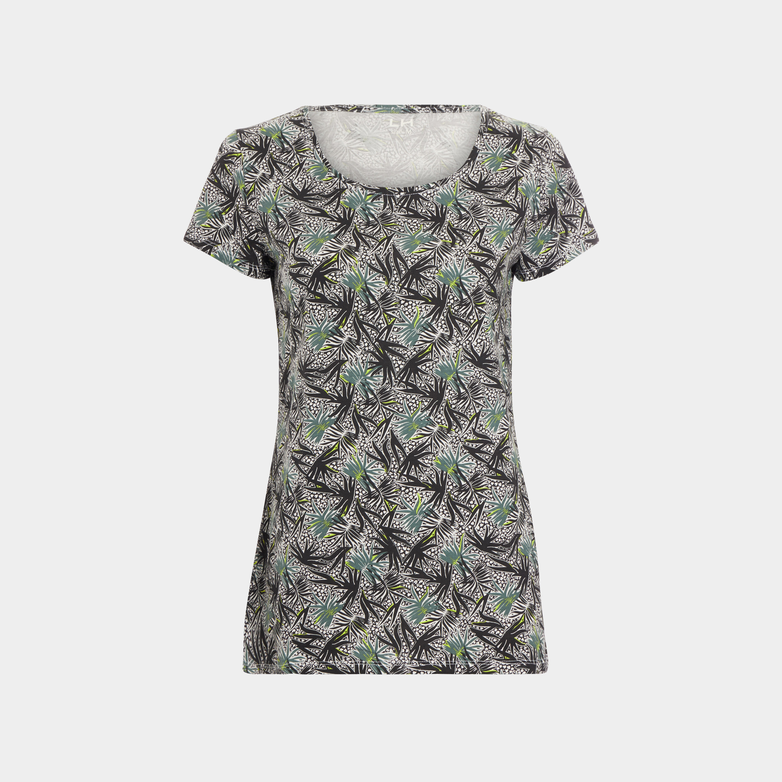 T-shirt imprimé coupe ajustée noir femme | La Halle