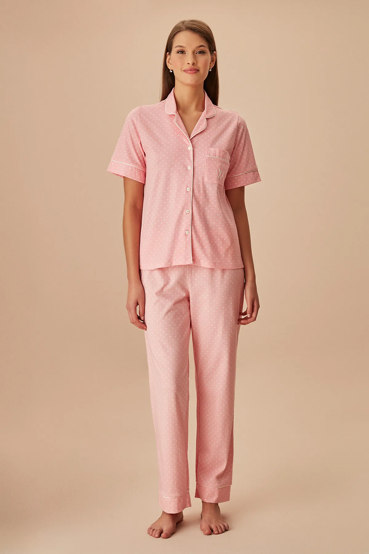 SUWEN  Spitzes maskulines Pyjama-Set