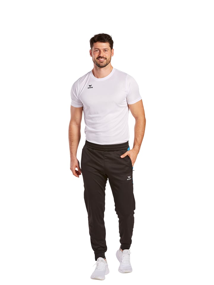 erima Six Wings Trainingshose in schwarz/curacao günstig kaufen