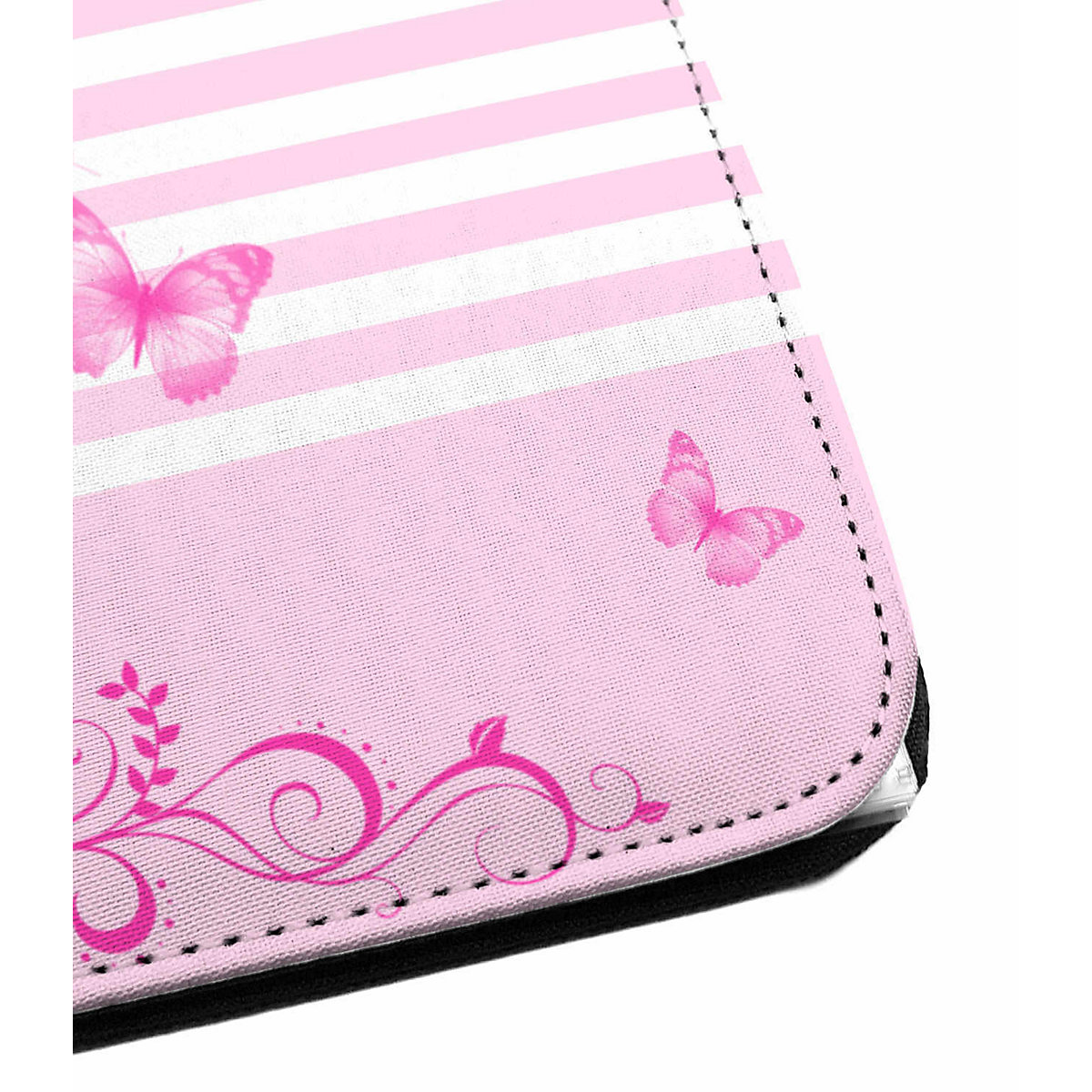 Zeugnismappe / Dokumentemappe mit Name personalisiert Schmetterling Pink