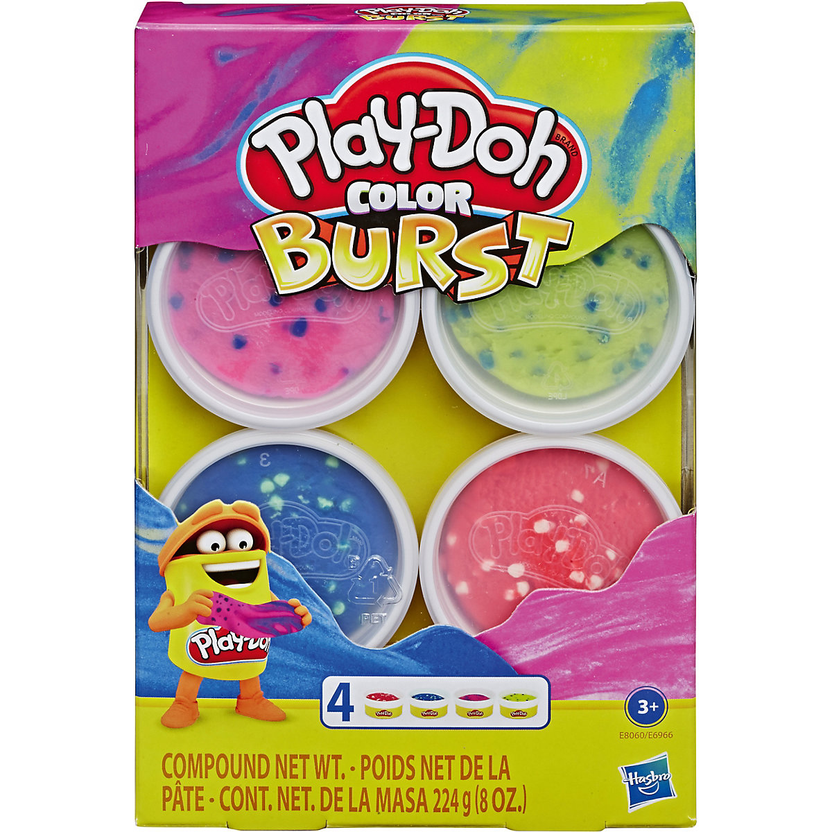 Play-Doh Color Burst 4er-Pack Sortiment