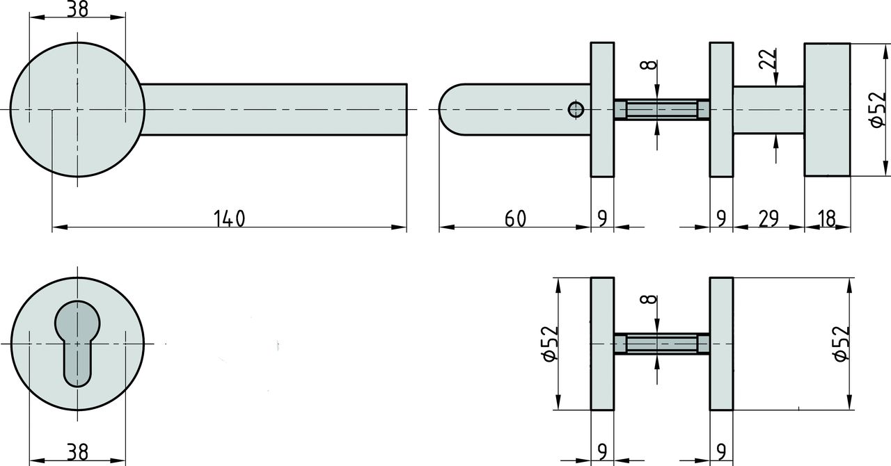 Basi ZB 3200 Rosetten-Garnitur PZ - rechts