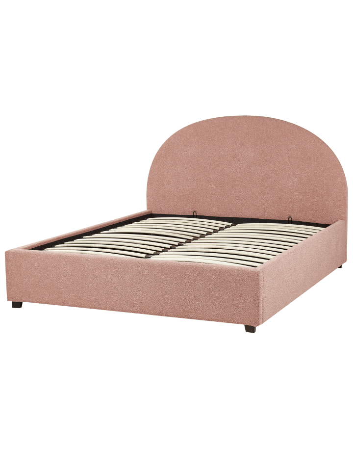 Beliani Doppelbett VAUCLUSE in Rosa - (W) 154 x (H) 112 x (L) 214 cm günstig kaufen onesize