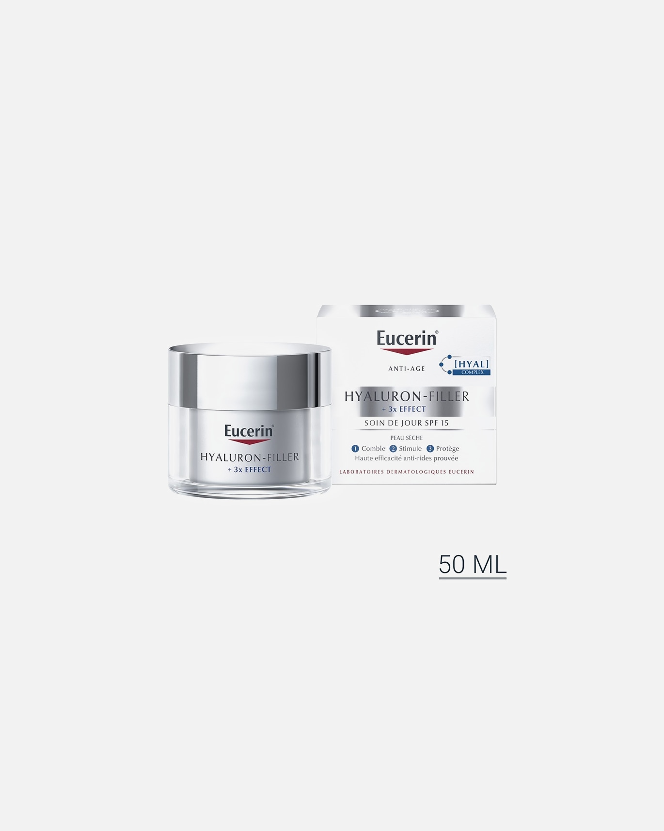Eucerin HYALURON-FILLER + 3x EFFEKT Dagkrem SPF15 Tørr hud