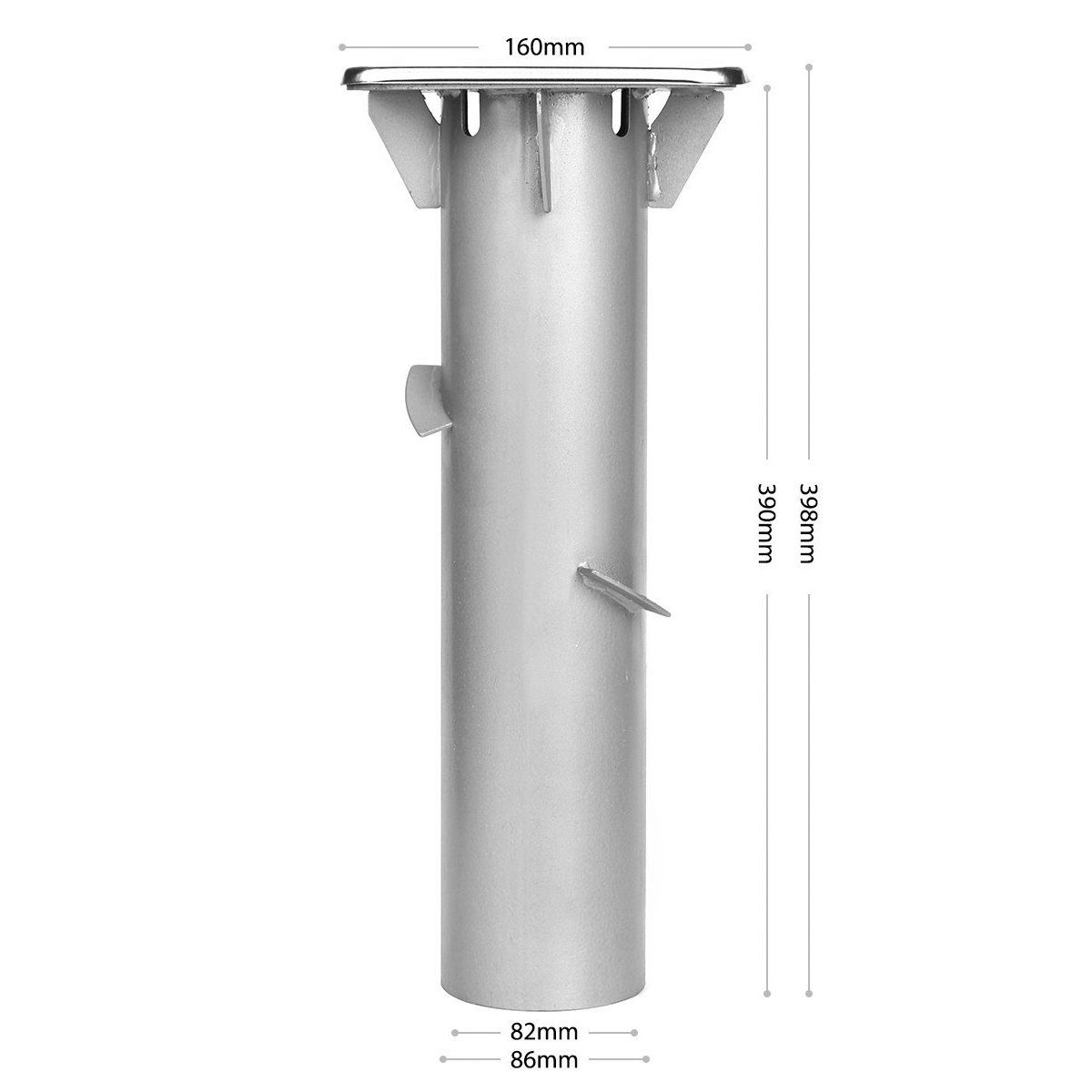 Sekey Schirmhalter Bodenhülse Universal-Bodenplatte Sonnenschirmständer für Ampelschirm, für Stöcke bis Ø 48 mm
