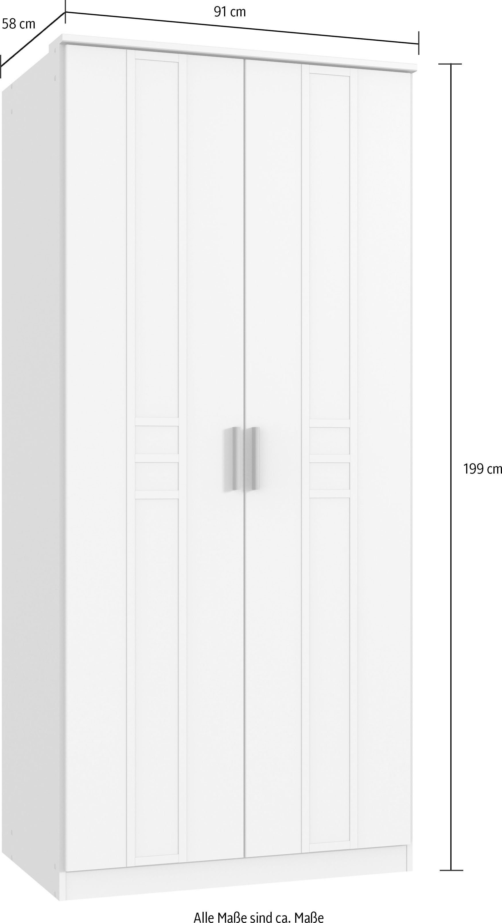 Wimex Kleiderschrank Borkum wahlweise 91cm oder 135cm breit