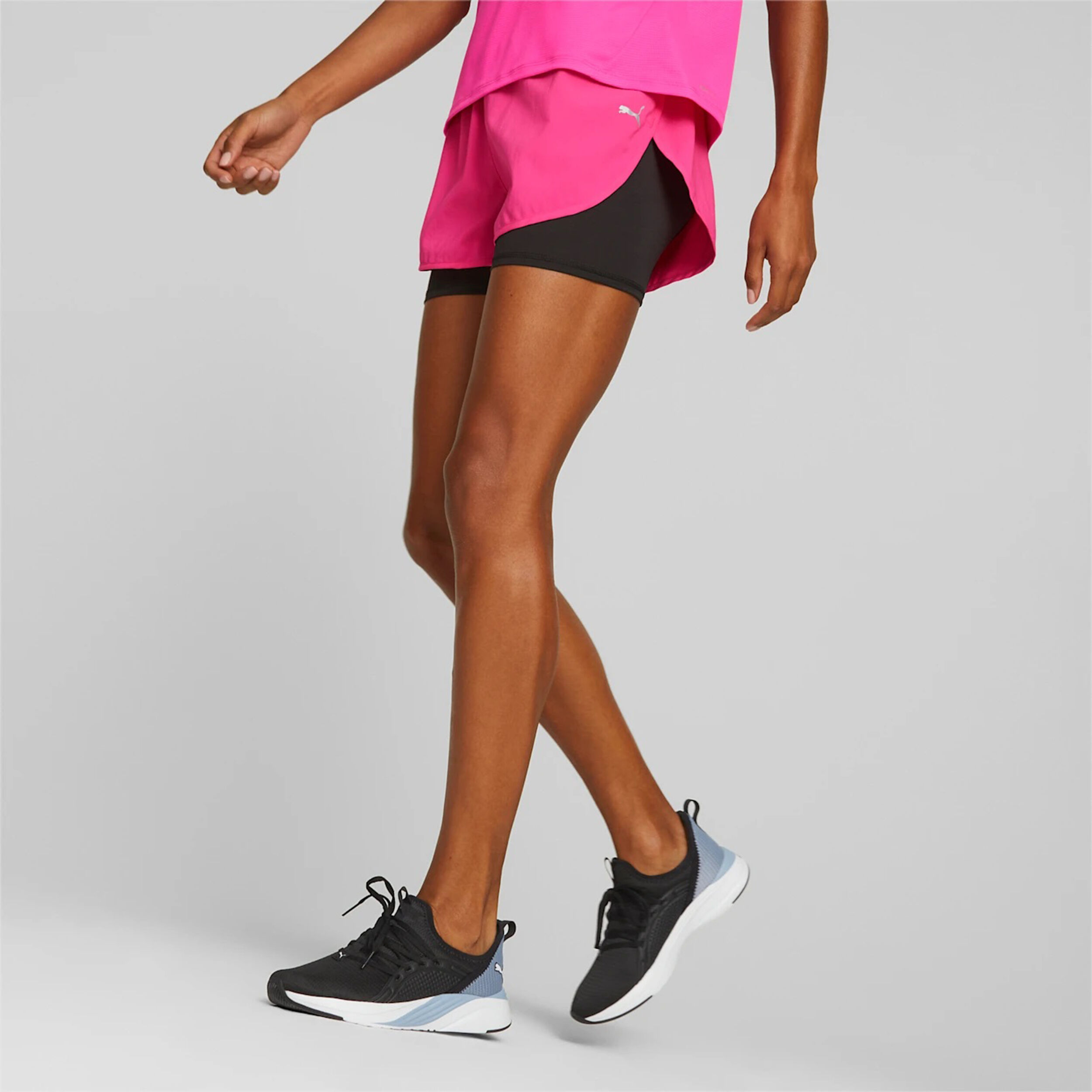 Run Favorite Woven 2in1 3in Shorts Damen - Pink, Schwarz