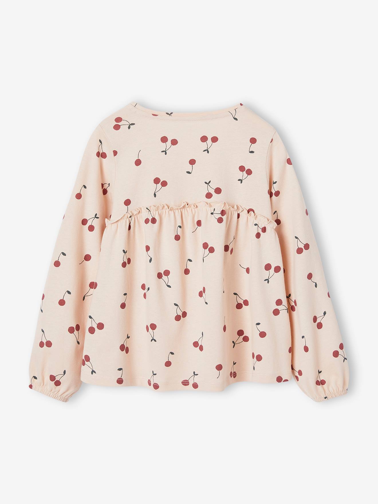 Vertbaudet Mädchen Blusenshirt mit Print Oeko-Tex - dunkelbraun