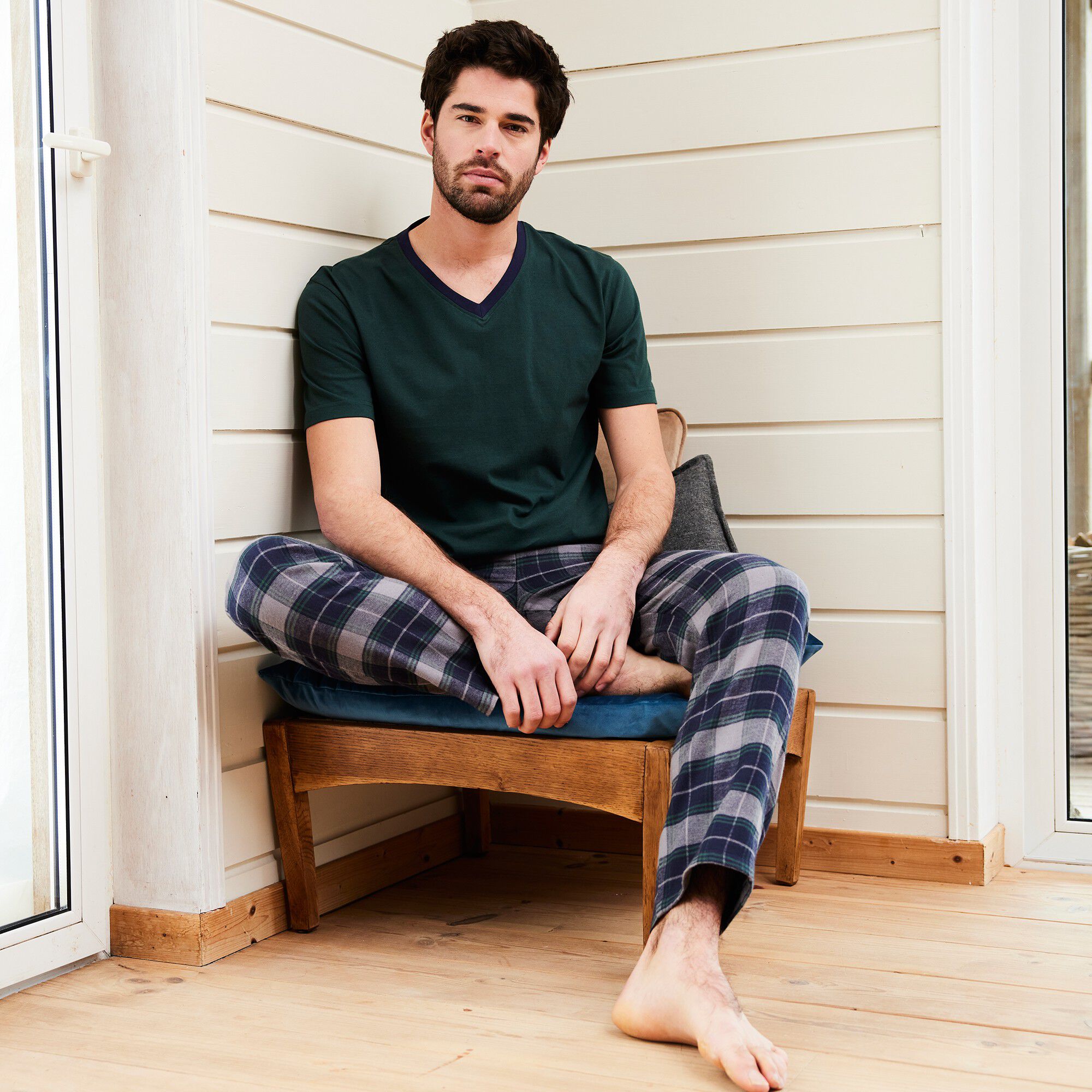 Pantalon pyjama flanelle carreaux