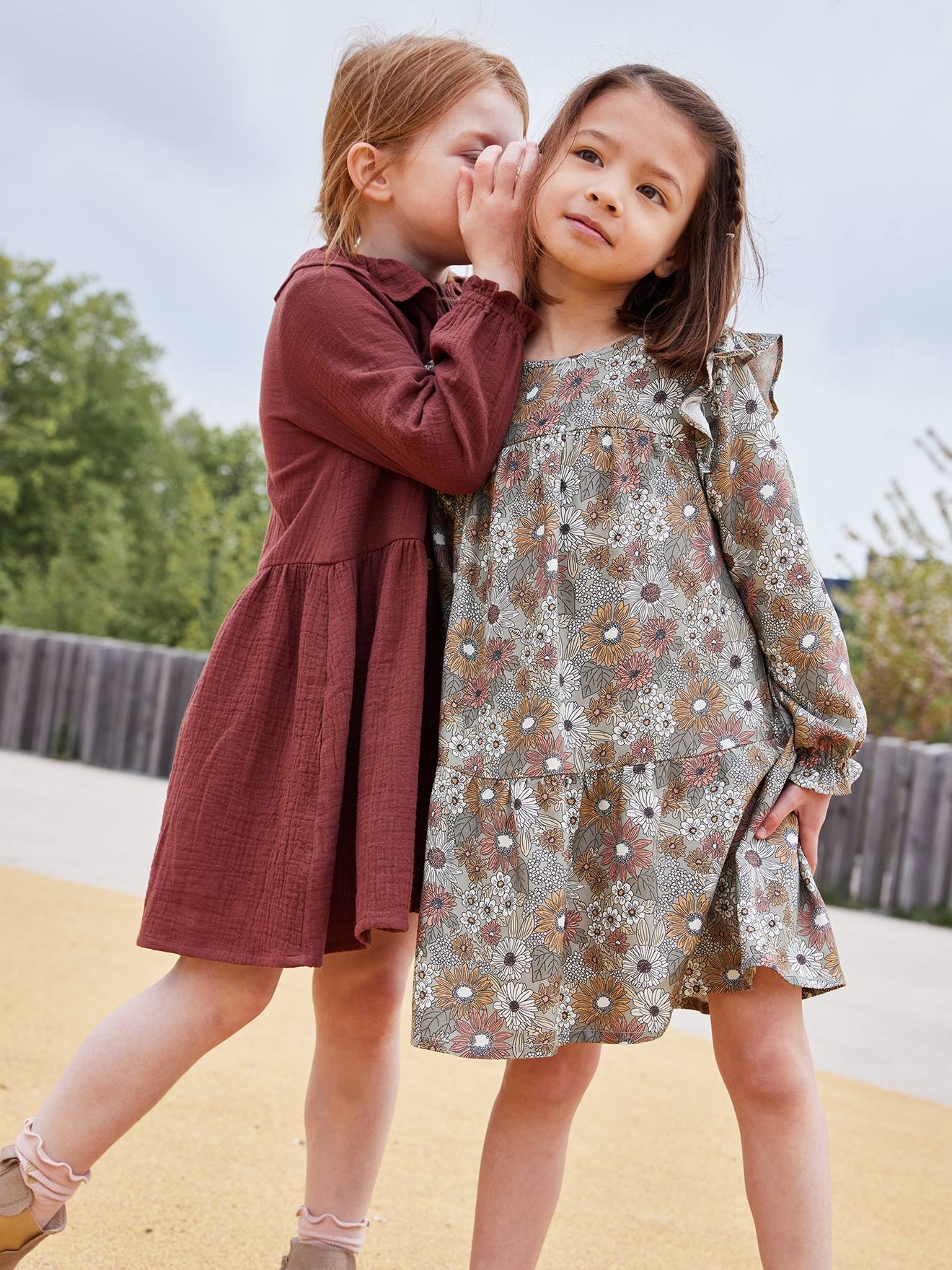 Vertbaudet Mädchen Volantkleid Oeko-Tex - wollweiß