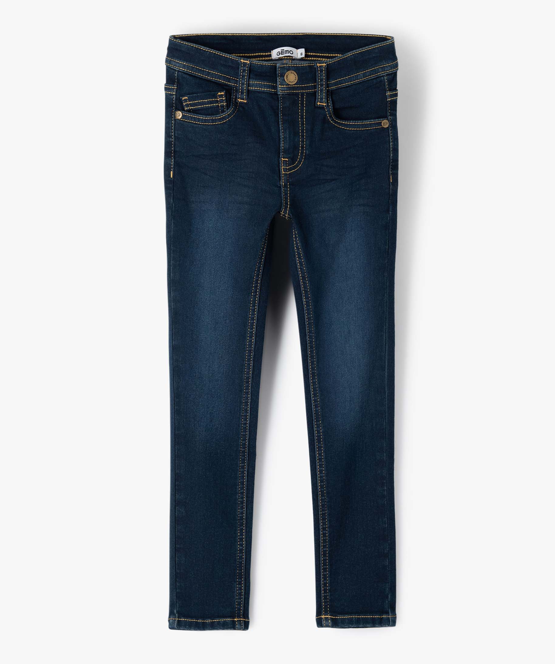 Jean Garçon coupe Ultra Skinny extensible blue black | GEMO