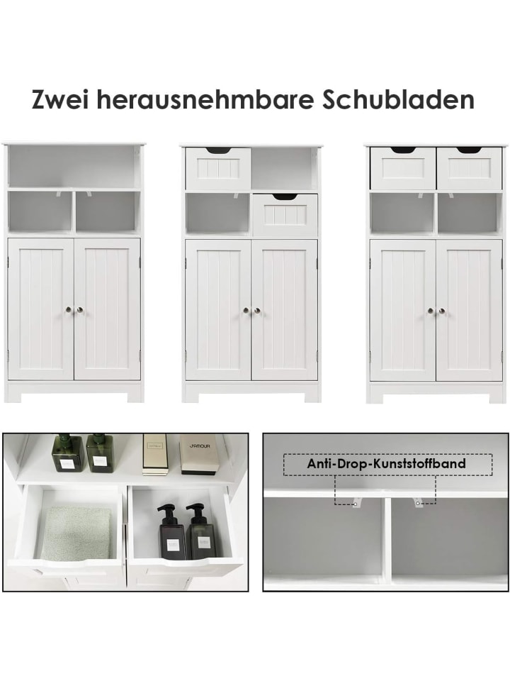 COSTWAY Badezimmerschrank in Weiß günstig kaufen onesize
