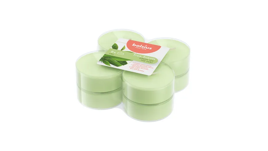 bolsius Maxi-Teelichte True Scents 8h 8er Pack green tea green tea